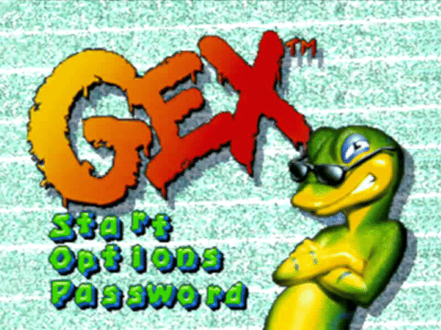 Gex title screen for Playstation